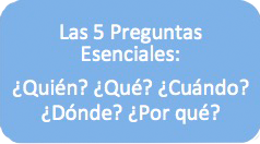 Las 5 Preguntas Esenciales: ¿Quién? ¿Qué? ¿Cuándo? ¿Dónde? ¿Por qué?